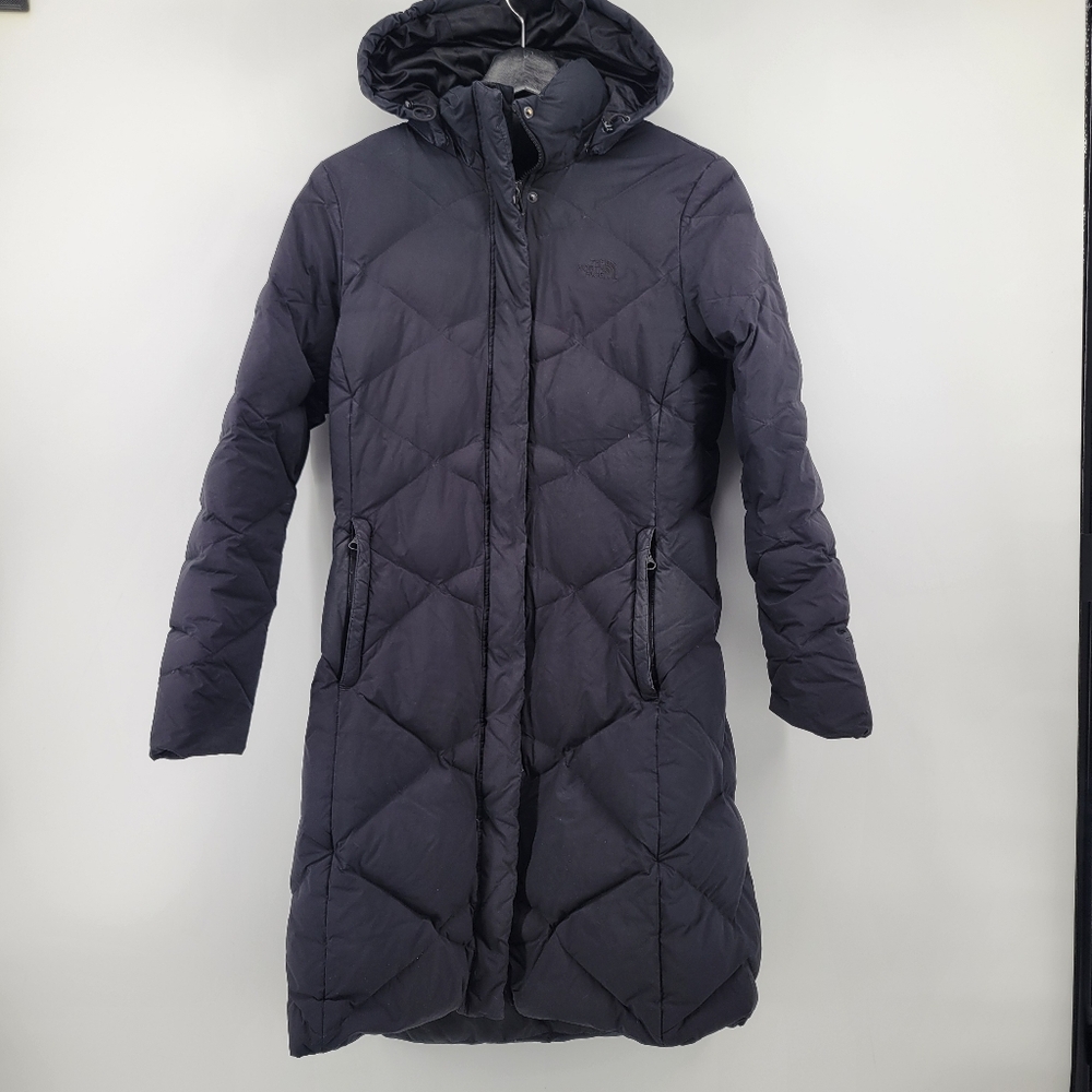 The North Face Women's Black Down Filled Quilted Coat Size Medium